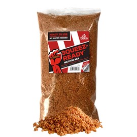 Fjuka Squeez-Ready Method Mix | Ready-prepped Method feeder groundbait | Carp, F1s, tench, bream etc | 500g Bag