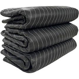 AVG Packaging Supplies Heavy Duty Moving Blanket (72” x 80”) - 65lb / Dozen, Furniture Blankets Pads for Moving & Storage, Professional Quilted Large Moving Blanket – 2ct (Blue, Dark Blue)