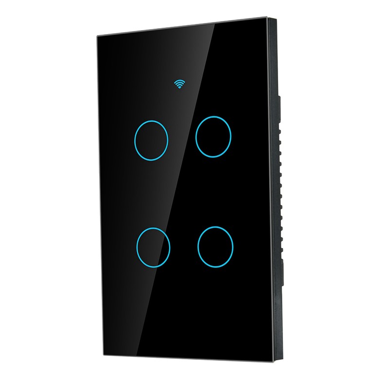 WiFi Touch Screen Switch Single Circle for 4‑Way AC