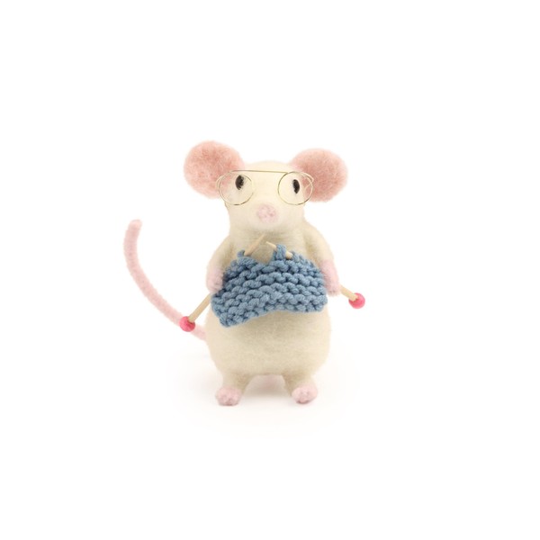 Wizardi Felting Kit - Knitting Mouse KTS-KnittingMouse The Makerss