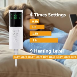 Foot Warmer, Under Desk Electric Heated Feet Heating Pad for Women Men, 9 Level Heating, 4 Level Timer, Auto Shut-Off, Winter Gifts for Home, Office, Indoor