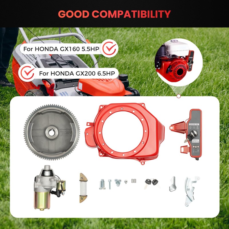 Electric Starter Motor Kit for Honda GX160 5.5HP & GX200
