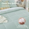 KASENTEX Twin Size Comforter Set 3 Piece,Seersucker Lightweight Fabric,Breathable Fluffy