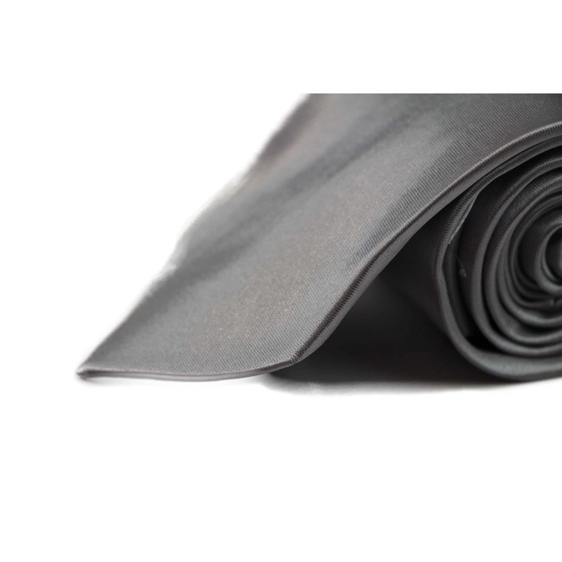 Mens Silver 8cms Plain Neck Tie