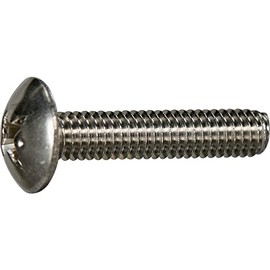 Trusco Y829-0420 Truss Head Machine Screws, Stainless Steel, Full Screws, M4 x 20, Pack of 10, Small Quantity