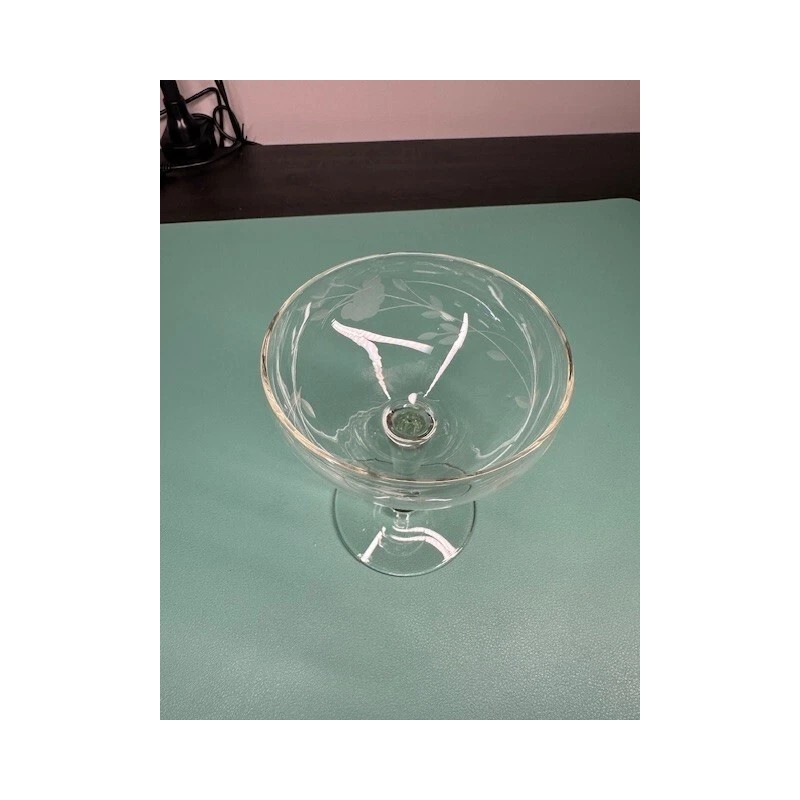 Princess House Footed Crystal Dessert Glass