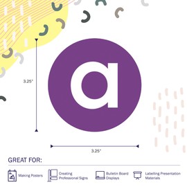 BARKER CREEK Letter Pop-Outs, 3.25" Happy, Multicolor Designer Letters for Bulletin Boards, Breakrooms, Reception Areas, Signs, Displays, and More! 3.25" 210 Characters per Set (1721)