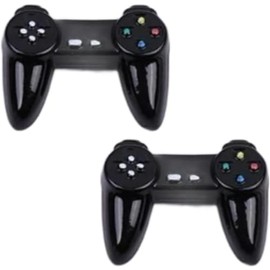 2Pcs Black Dollhouse Model Gamepad Model Gamepad Dollhouse Wireless Game Controller Dollhouse Decoration 1:12 Dollhouse Decor Accessories