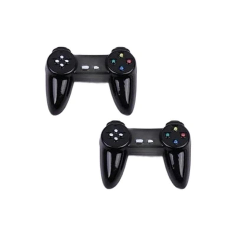 2Pcs Black Dollhouse Model Gamepad Model Gamepad Dollhouse Wireless Game