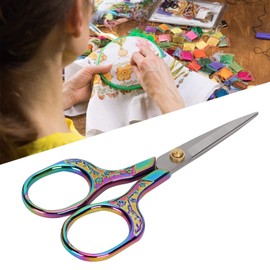 Tijeras De Bordado, Tijeras De Costura De Acero Inoxidable Tijeras De Ganchillo Tijeras De Artesanía Herramientas De Bordado Para El Hogar Oficina Escuela(Multicolor)