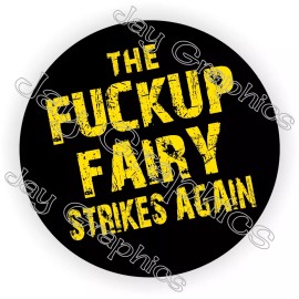 Unbranded/Generic 3pack The F*ckup Fairy Strikes Again Hard Hat Stickers Decals Helmet Funny