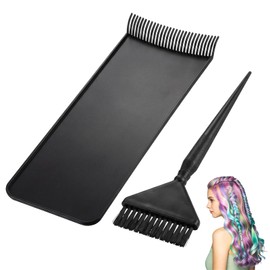 2 PCS Hair Coloring Board Balayage Highlighting Board and Brush Kit