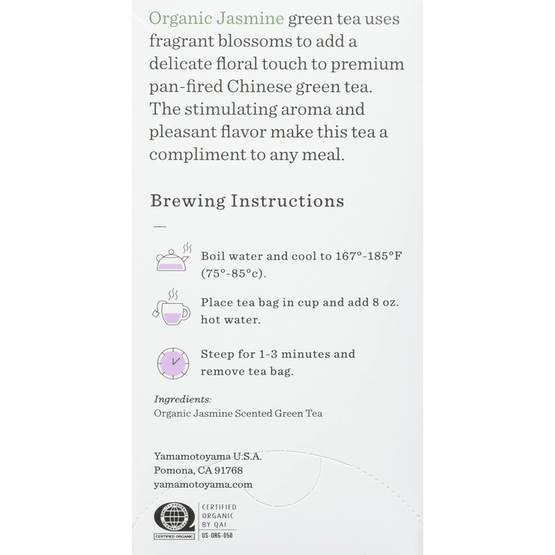Yamamotoyama Organic Jasmine Green Tea Bag 18 ct (Pack of
