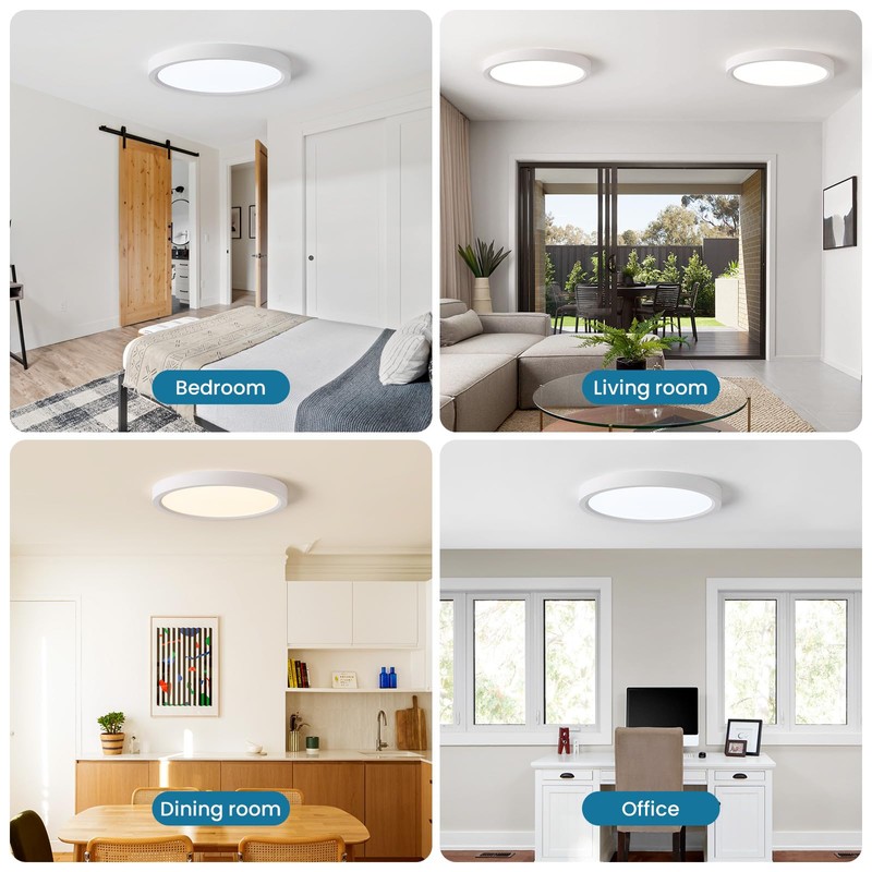 queffigle 23cm LED Ceiling Light 24w 2664LM Dimmable 3000-6500K with
