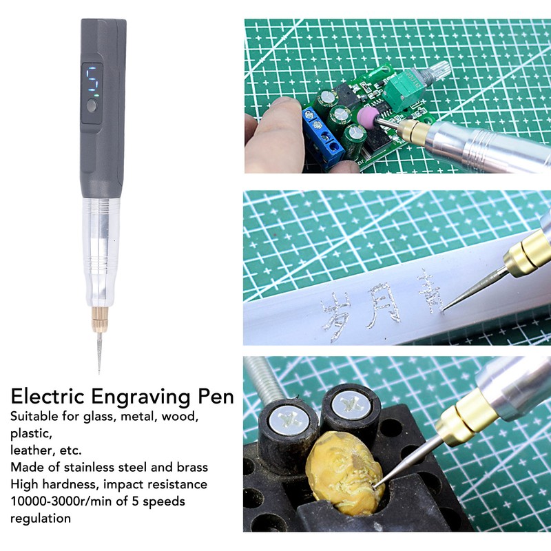 Electric Engraving Pen Rechargeable 5 Speeds Portable Polishing Grinding Tool