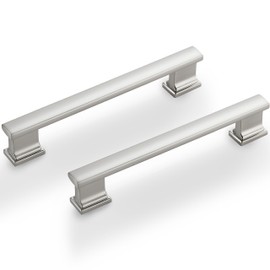 GOFFIDECO 10 Pack 5 Inch(128mm) Brushed Satin Nickel Kitchen Cabinet Handles, Cabinet Pulls Kitchen Cabinet Hardware, Cupboard Pulls, Drawer Handles
