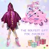VEZLOPUS Inline Skates with Dragon-Wings-Cloak Pink, 4 Sizes Adjustable Inline