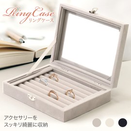 life_mart Ring Box, Velvet Style, Jewelry Case, Ring Display Box, Accessory Storage Case, Ring Storage, Jewelry (Gray)