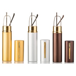 Newbee Fashion - Tube Readers Easy Compact On The Go Small Compact Pen Clip Portable Aluminum Hard Case Classic Spring Hinges Create Your Own Pack