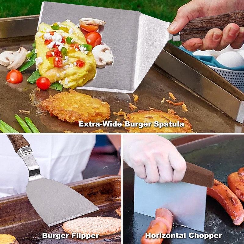 ROMANTICIST 29PCS Griddle Accessories Set - Flat Top Teppanyaki Spatula