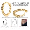 Gold Hoops Earrings for Women| 3 Pairs Small Sterling Silver