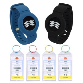 SWATOM Princess Cruise Medallion Holder Accessories 2PCS & Cruise Luggage Tags PVC Holders 4PCS 2023, 2024 & 2025 Waterproof-Clear Luggage Tag-Zip Seal Etag Bag with 4 Colors Steel Loops (7.3x3.5'')