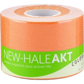 New-Hare 731599 AKT Colors Taping Tape, Roll Type, Elbow, Knee, Joint, Muscle Support, Orange, 16.4 x 16.4 ft (5 cm x 5 m)