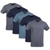 Gildan Men's Crew T-Shirts, Multipack, Style G1100, Navy/Heather Navy/Indigo Blue