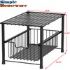 SimpleHouseware Stackable Under Sink Cabinet Sliding Basket Organizer Drawer, Black