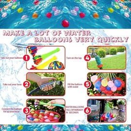 Water Balloons Quick Fill 1000,Colored Water Balloons Easy Quick Fun Outdoor Backyard Summer Party, Water Toys for Pool for Outdoor Family, Friends