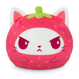 TeeTurtle Reversible 6" Strawberry Cat Plushie - Valentine's Day - Kawaii Soft Cute Stuffed Animals