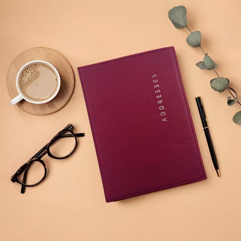 A5 Burgundy Address Book by Janrax
