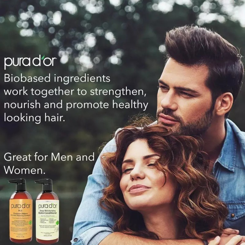 PURA D OR MD ANTI-THINNING BIOTIN 샴푸 컨디셔너 세트 (16oz