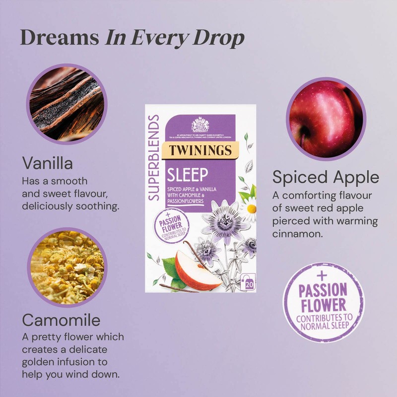 Twinings Superblends Sleep Tea - Spiced Apple & Vanilla Herbal