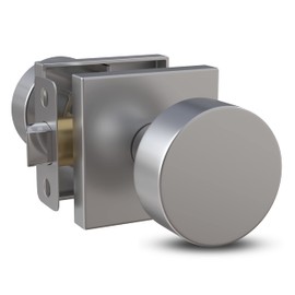 Mega Handles - SUANA Passage I Door Knob for Hallway, Closet and Bathroom I Reversible Heavy Duty Design I Fits All Standard Door Sizes I Screws Included - Satin Nickel (1 Pack)