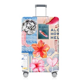 Vehcimbev Holiday Surf's Up Travel Luggage Cover Coastal Life Travel Suitcase Cover Anti-scratch Suitcase cover Fits 22-24 Inch Luggage Cover
