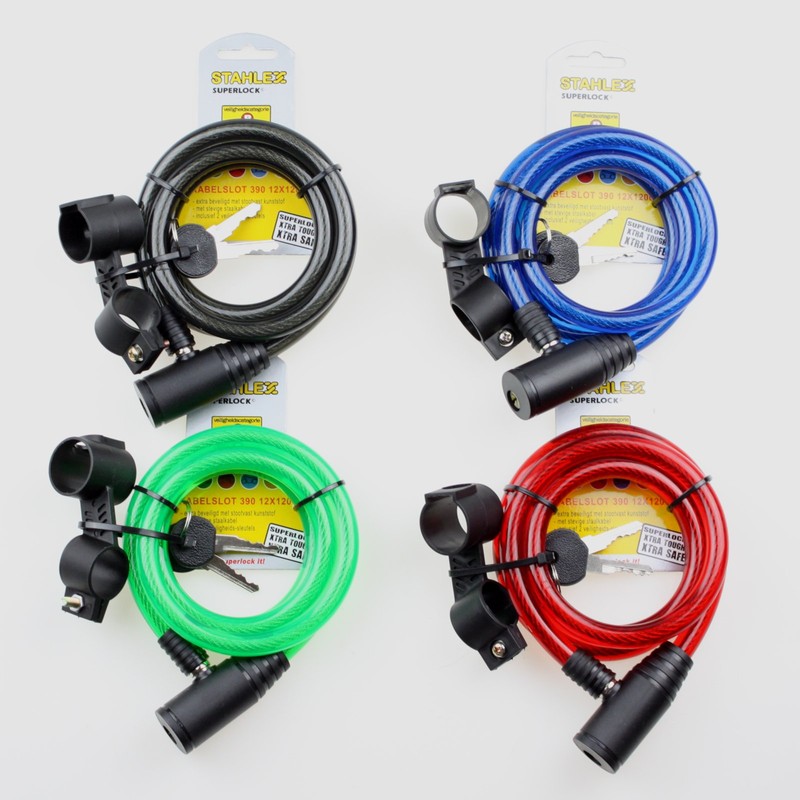 Stahlex Bicycle Lock 120 cm with 2 Keys and Holder