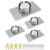 QWORK Heavy Duty Puck Lock and Hasp, 4 Pack High