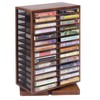 WodGod Cassette Tape Storage Box, Wood Cassette Rack, Wooden Cassette
