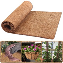 Legigo 16X80 Inch Natural Coco Liner Roll, Coconut Liners for Planter Window Box Hanging Basket, Coconut Coir Roll Coco Fiber Mat for Garden Decoration DIY Moss Poles Pet Pad Reptiles Carpet