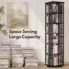 YOWOS Rotating Bookshelf Tower, 360 Display Spinning Bookcase, Bamboo Bookshelf