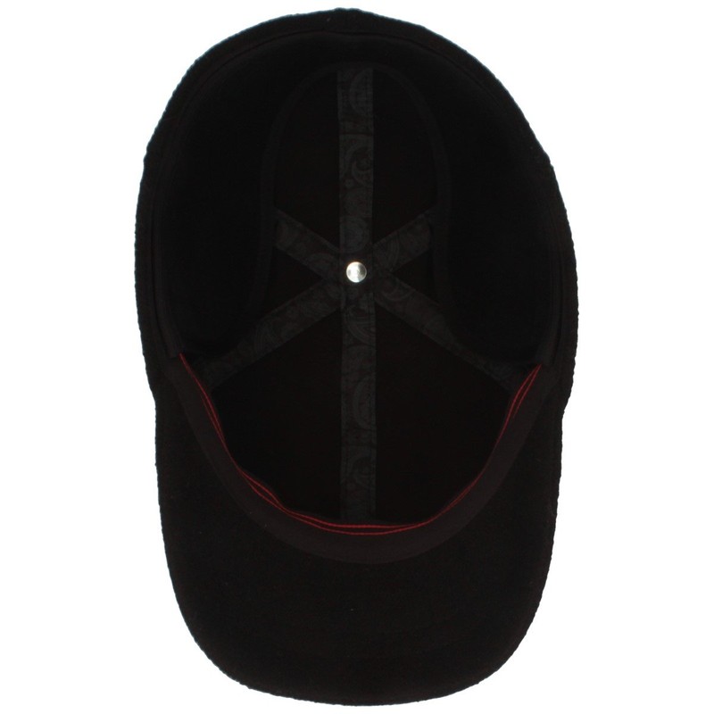 Gottmann Plain Baseball Cap with Ear Flaps, black