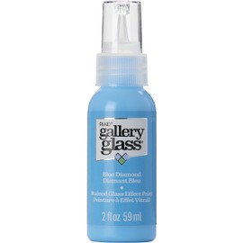 Gallery Glass, Blue Diamond Stained Glass 2 fl oz Brilliant Smooth Finish Paint, Perfect for Easy to Apply DIY Arts and Crafts, 19776