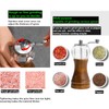 VEIZIBEE Pepper Mills, Classical Roast Black Manual Pepper Grinder Set，Hand