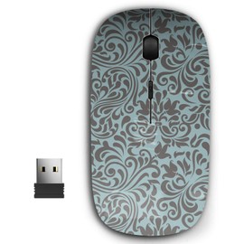 KAWAMOUSE 2.4G Ergonomic Portable USB Wireless Mouse for PC, Laptop, Computer, Notebook with Nano Receiver (Style Damascus)