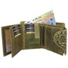 myledershop Full Cowhide Leather Women's Portrait Format Wallet / Purse