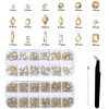 ITPOYOL Nail Art Rhinestones Flatback Rhinestones 3D Multi Shape Nail