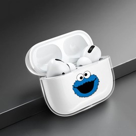 AirPods 4 Compatible Case, Transparent TPU Popular Cover, Cute Classic Sesame Street Illustration Design, Fashion, Clear Cover, 4 Case, Full Protection, Shockproof, Drop Prevention, Dustproof, Easy to