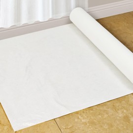 39 in x 100 ft Temporary Floor Protection Reusable Self-Adhesive Floor Covering, Suitable for Decoration, Painting, Hardwood Floor Protection Film (325 Square Feet White)