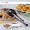 KitchenAid Silicone Tipped Stainless Steel Tongs, Black, 9 Inch